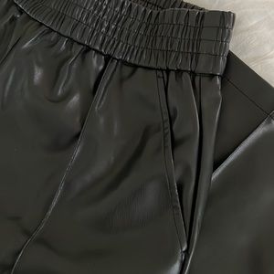 H&M High rise faux leather pants